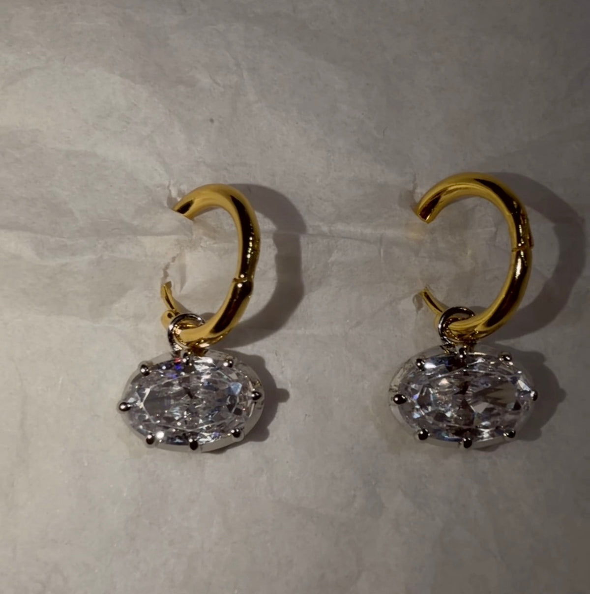 Hiley moissanite huggies